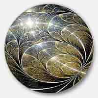 Amazon.com: Designart Symmetrical Gold Fractal Flower with